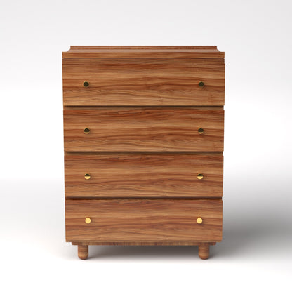 Stava Modular Drawer System | Solid Walnut/Teak/Oak Wood (4x1) | 3 Feet Length