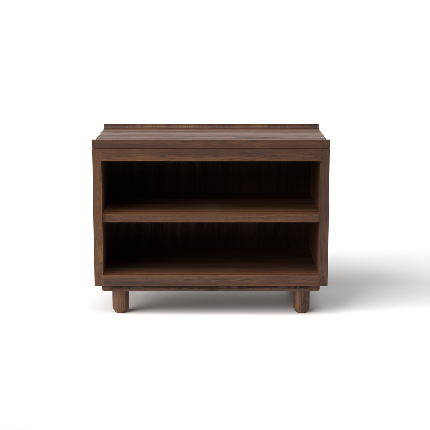 Stava Bedside Table | Solid Walnut/Teak/Oak Wood (Open) | 3 Feet Length