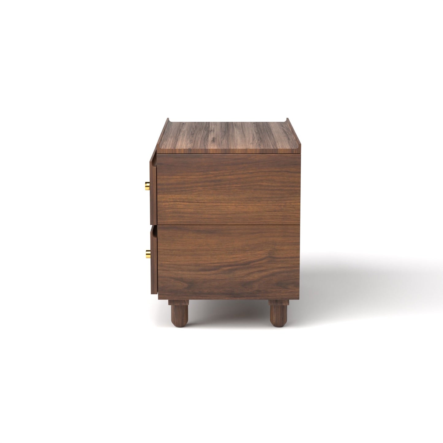 Stava Bedside Table | Solid Walnut/Teak/Oak Wood | 3 Feet Length