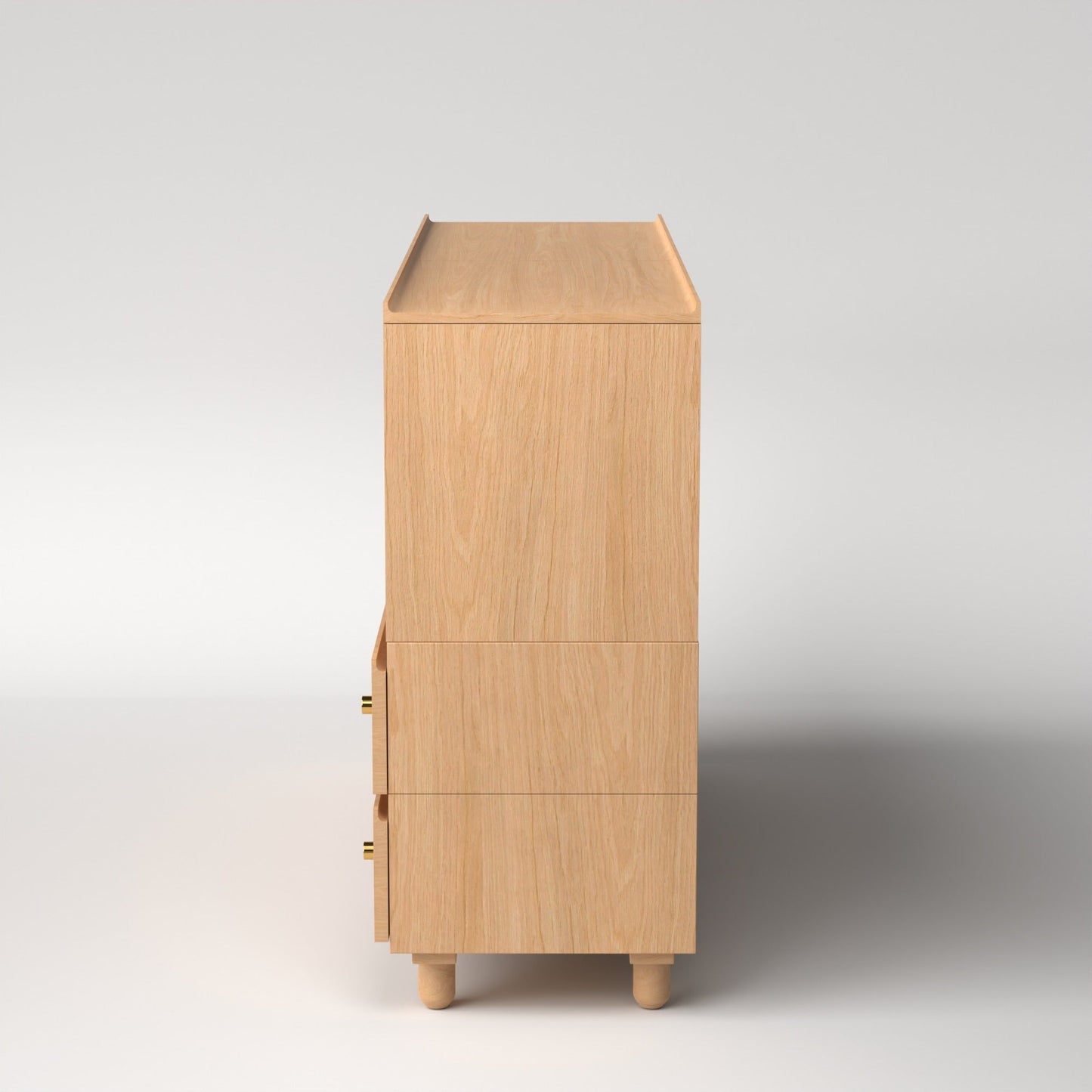 Stava Modular Credenza System | Solid Walnut/Teak/Oak Wood (4x2) | 5.5 Feet Length