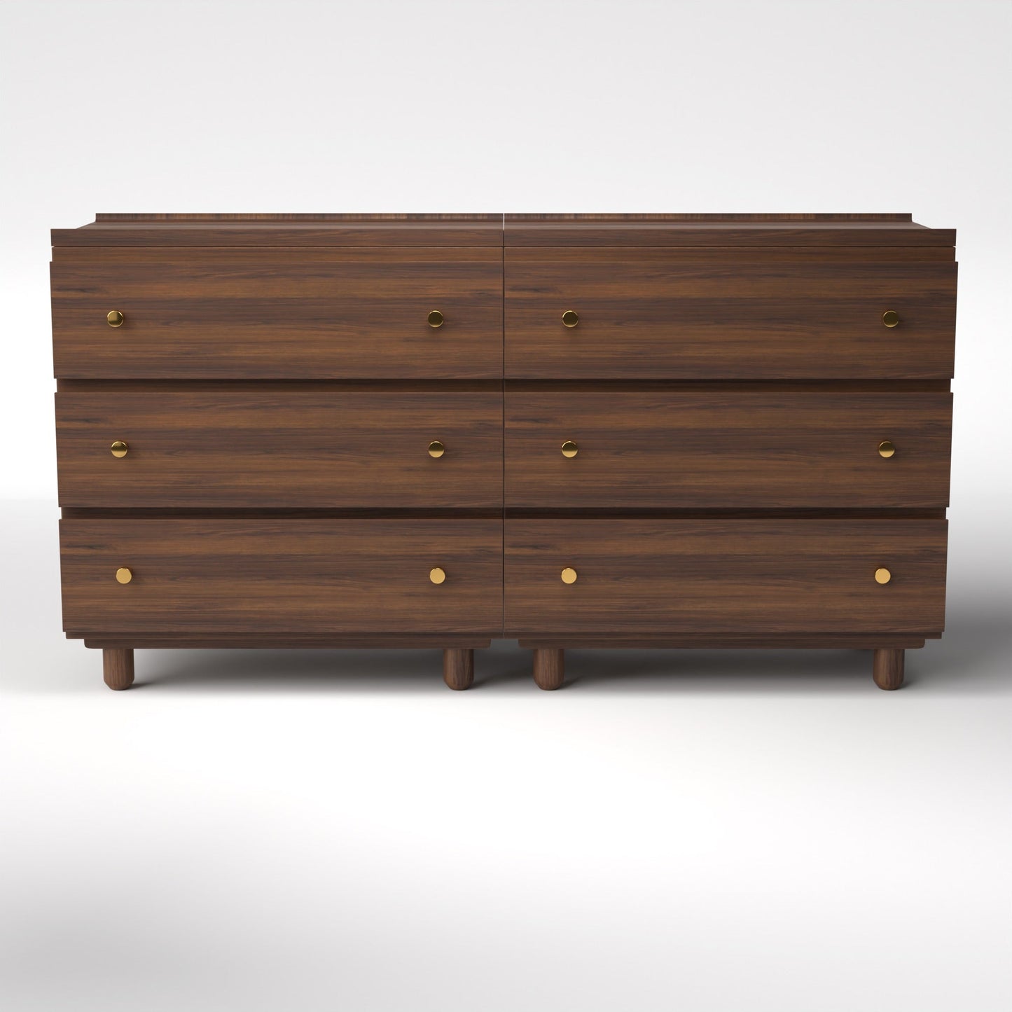 Stava Modular Drawer System | Solid Walnut/Teak/Oak Wood (3x2) | 5.5 Feet Length