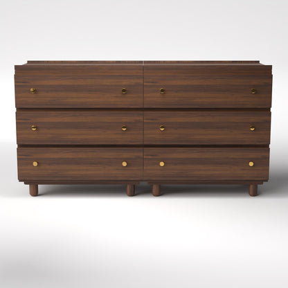 Stava Modular Drawer System | Solid Walnut/Teak/Oak Wood (3x2) | 5.5 Feet Length