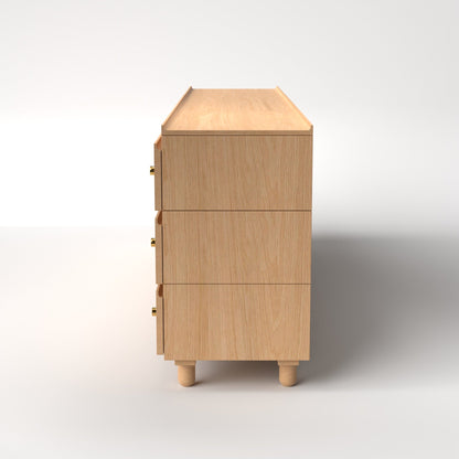 Stava Modular Drawer System | Solid Walnut/Teak/Oak Wood (3x3) | 8 Feet Length