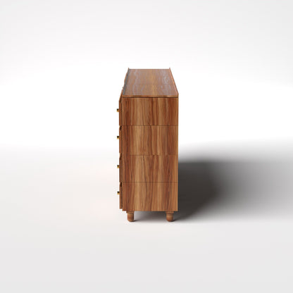 Stava Modular Credenza System | Solid Walnut/Teak/Oak Wood (4x3) | 8 Feet Length