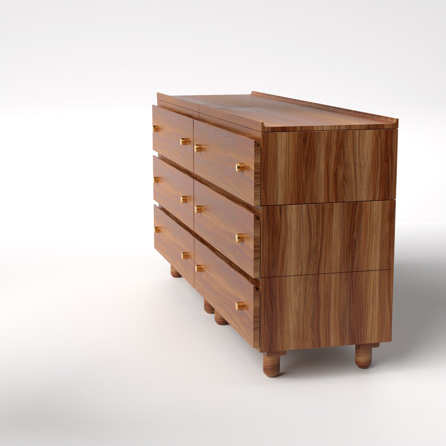 Stava Modular Drawer System | Solid Walnut/Teak/Oak Wood (3x2) | 5.5 Feet Length