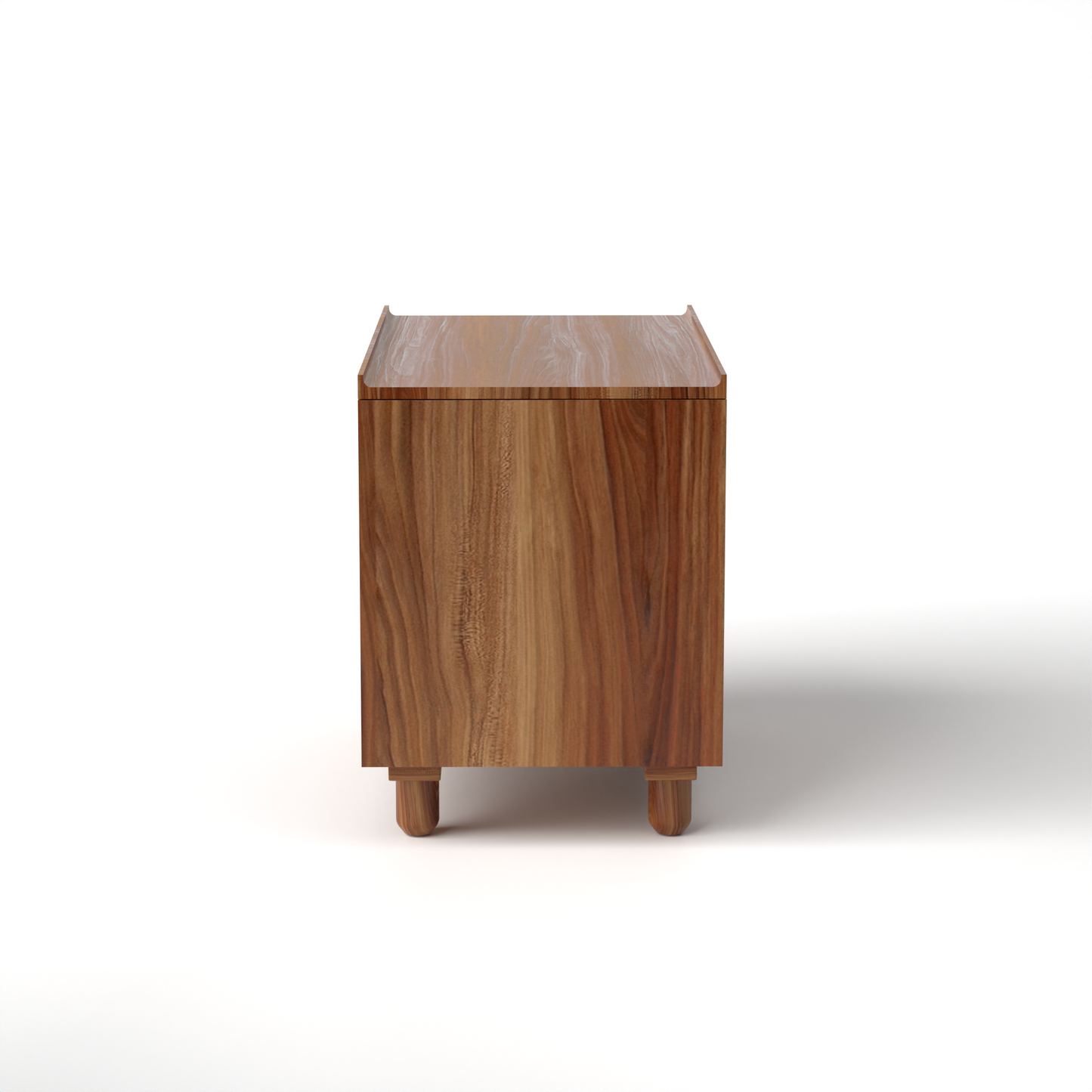 Stava Bedside Table | Solid Walnut/Teak/Oak Wood (Open) | 3 Feet Length