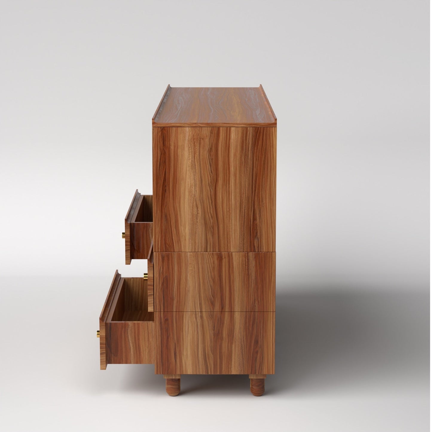 Stava Modular Credenza System | Solid Walnut/Teak/Oak Wood (4x2) | 5.5 Feet Length