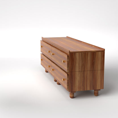 Stava Modular Drawer System | Solid Walnut/Teak/Oak Wood (2x2) | 5.5 Feet Length