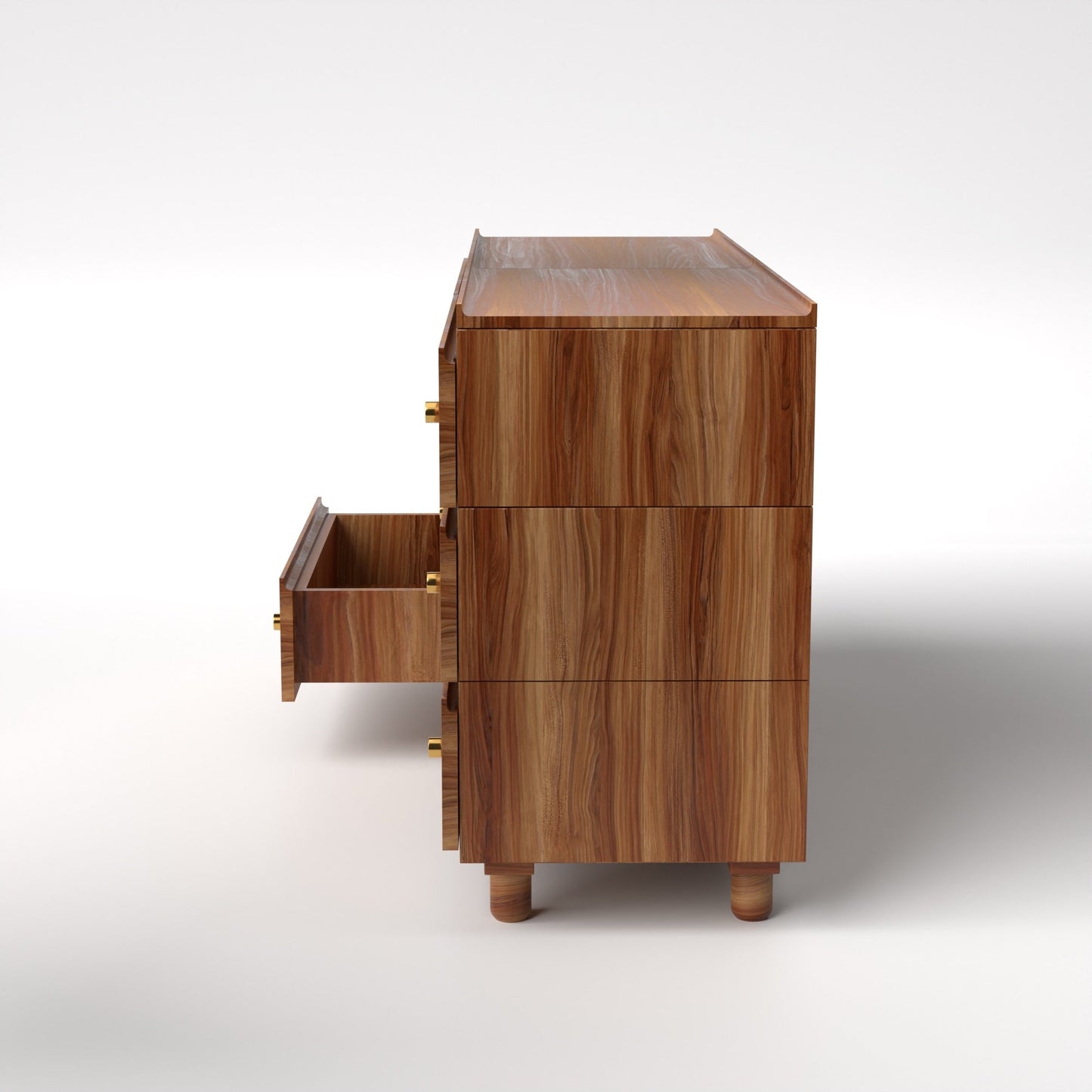 Stava Modular Drawer System | Solid Walnut/Teak/Oak Wood (3x2) | 5.5 Feet Length