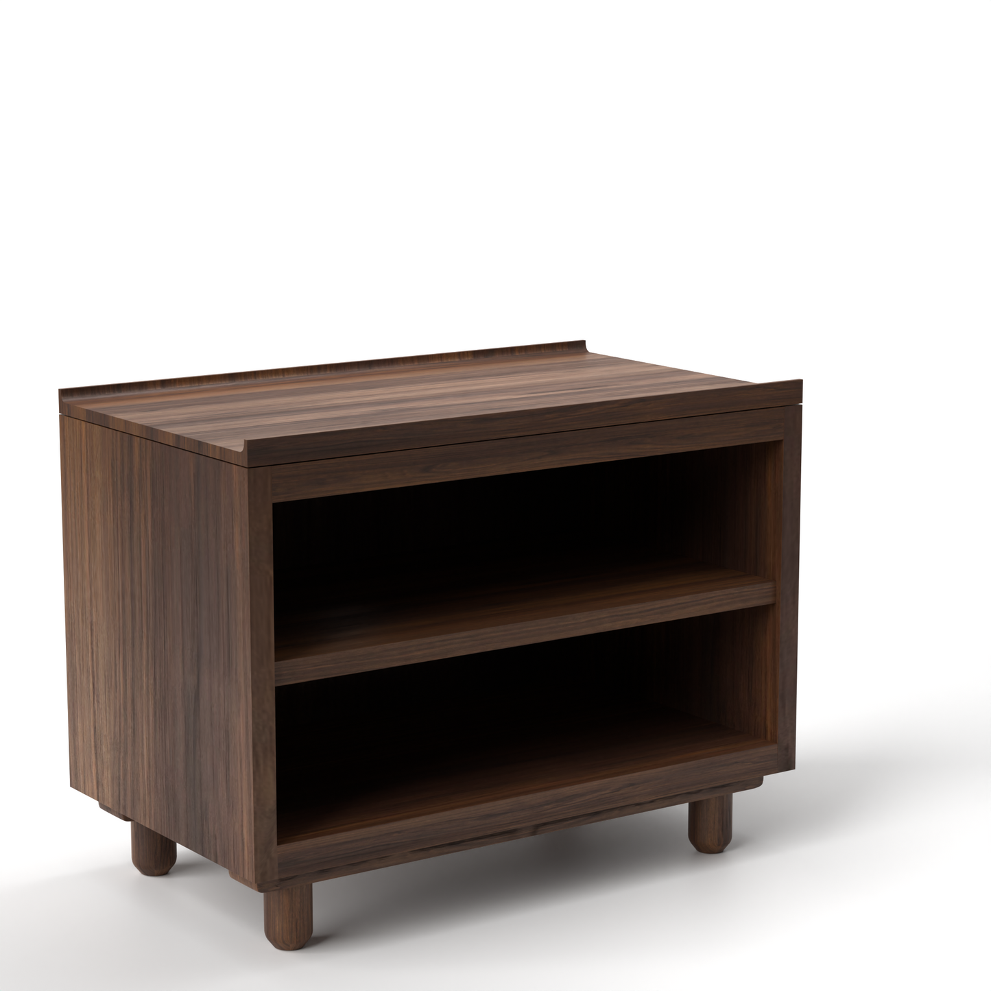 Stava Bedside Table | Solid Walnut/Teak/Oak Wood (Open) | 3 Feet Length