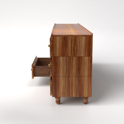 Stava Modular Drawer System | Solid Walnut/Teak/Oak Wood (3x3) | 8 Feet Length