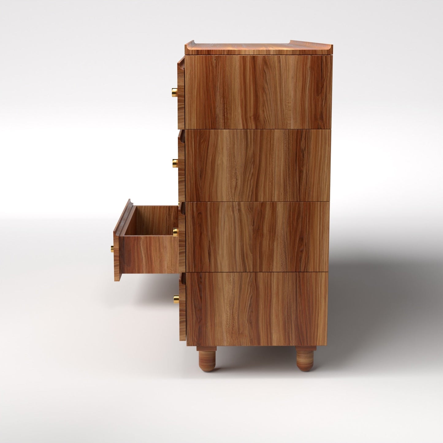 Stava Modular Drawer System | Solid Walnut/Teak/Oak Wood (4x2) | 5.5 Feet Length