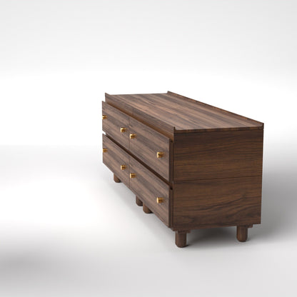Stava Modular Drawer System | Solid Walnut/Teak/Oak Wood (2x2) | 5.5 Feet Length