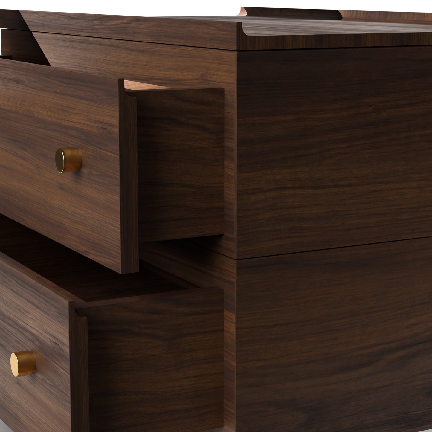 Stava Bedside Table | Solid Walnut/Teak/Oak Wood | 3 Feet Length