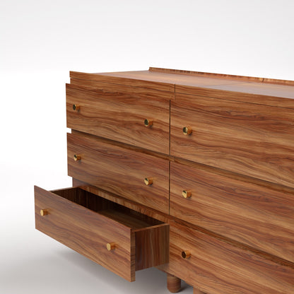 Stava Modular Drawer System | Solid Walnut/Teak/Oak Wood (3x2) | 5.5 Feet Length