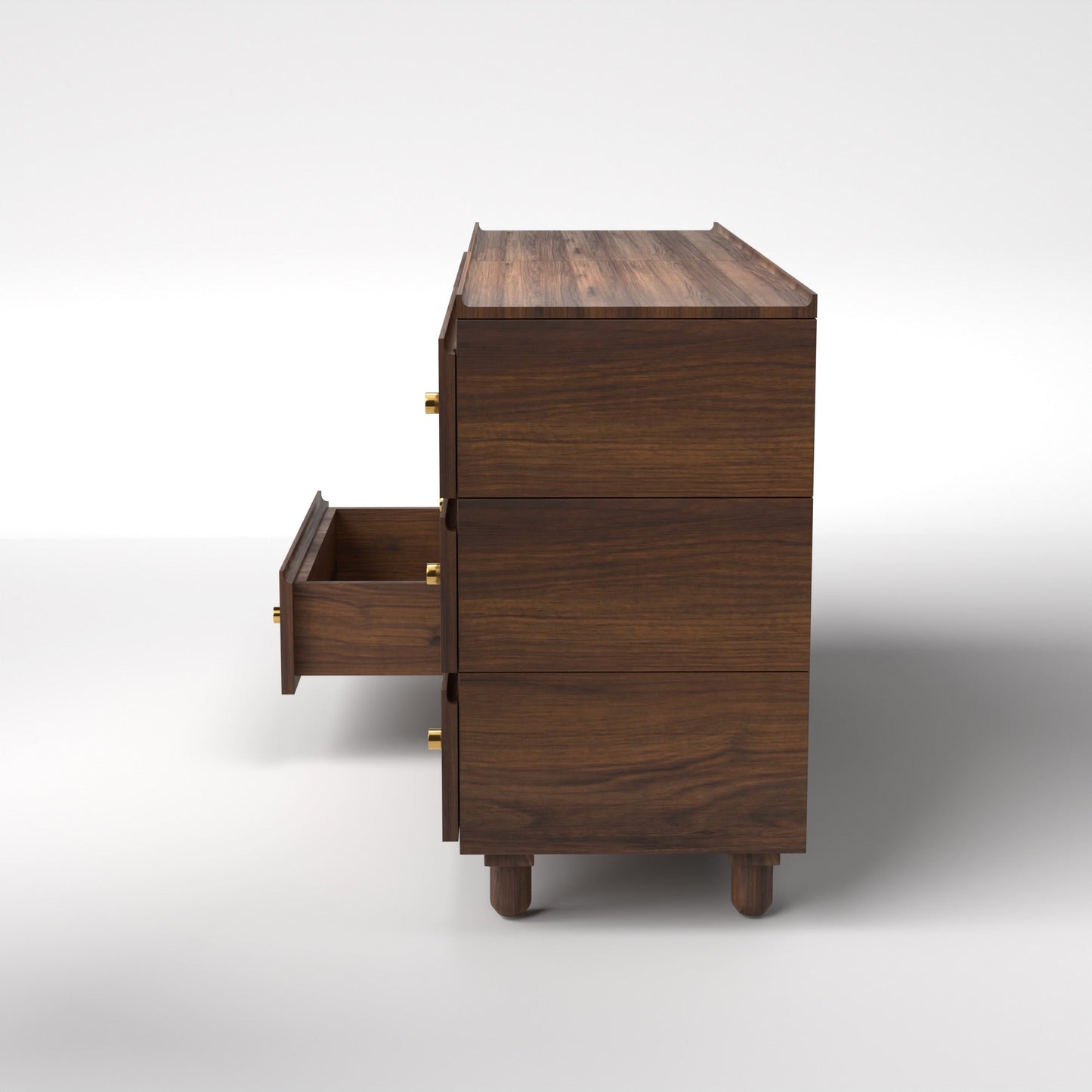 Stava Modular Drawer System | Solid Walnut/Teak/Oak Wood (3x2) | 5.5 Feet Length