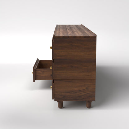 Stava Modular Drawer System | Solid Walnut/Teak/Oak Wood (3x3) | 8 Feet Length