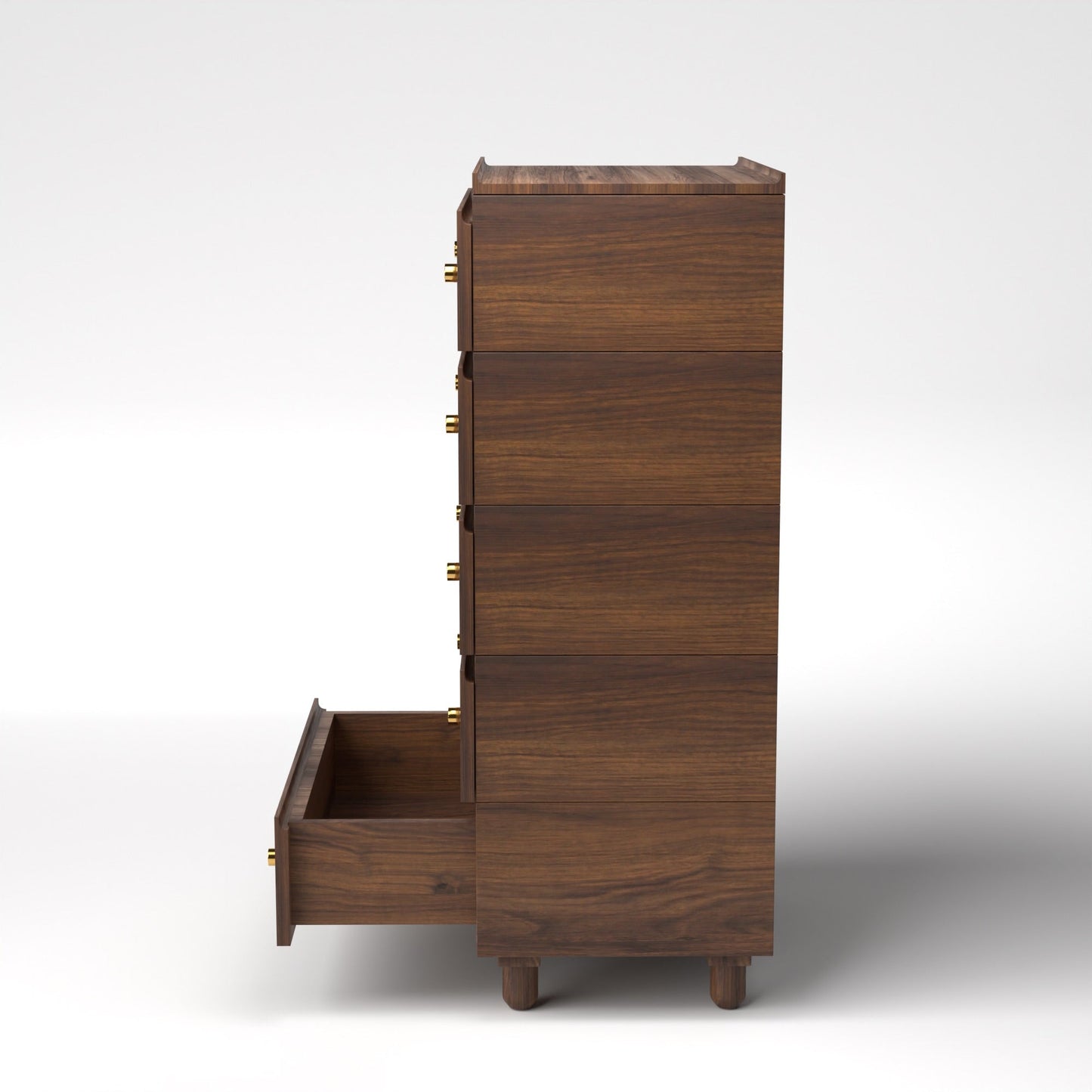 Stava Modular Drawer System | Solid Walnut/Teak/Oak Wood (5x1) | 3 Feet Length