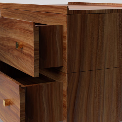 Stava Bedside Table | Solid Walnut/Teak/Oak Wood | 3 Feet Length