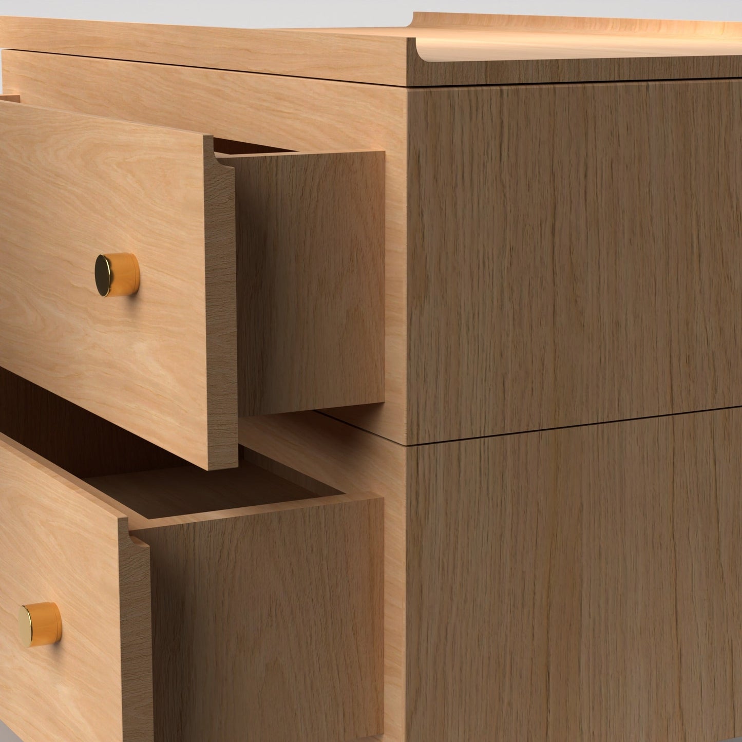 Stava Bedside Table | Solid Walnut/Teak/Oak Wood | 3 Feet Length