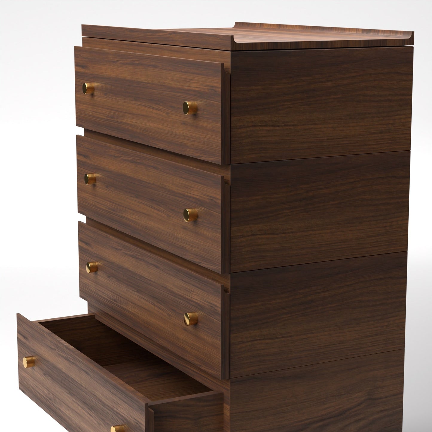 Stava Modular Drawer System | Solid Walnut/Teak/Oak Wood (4x1) | 3 Feet Length