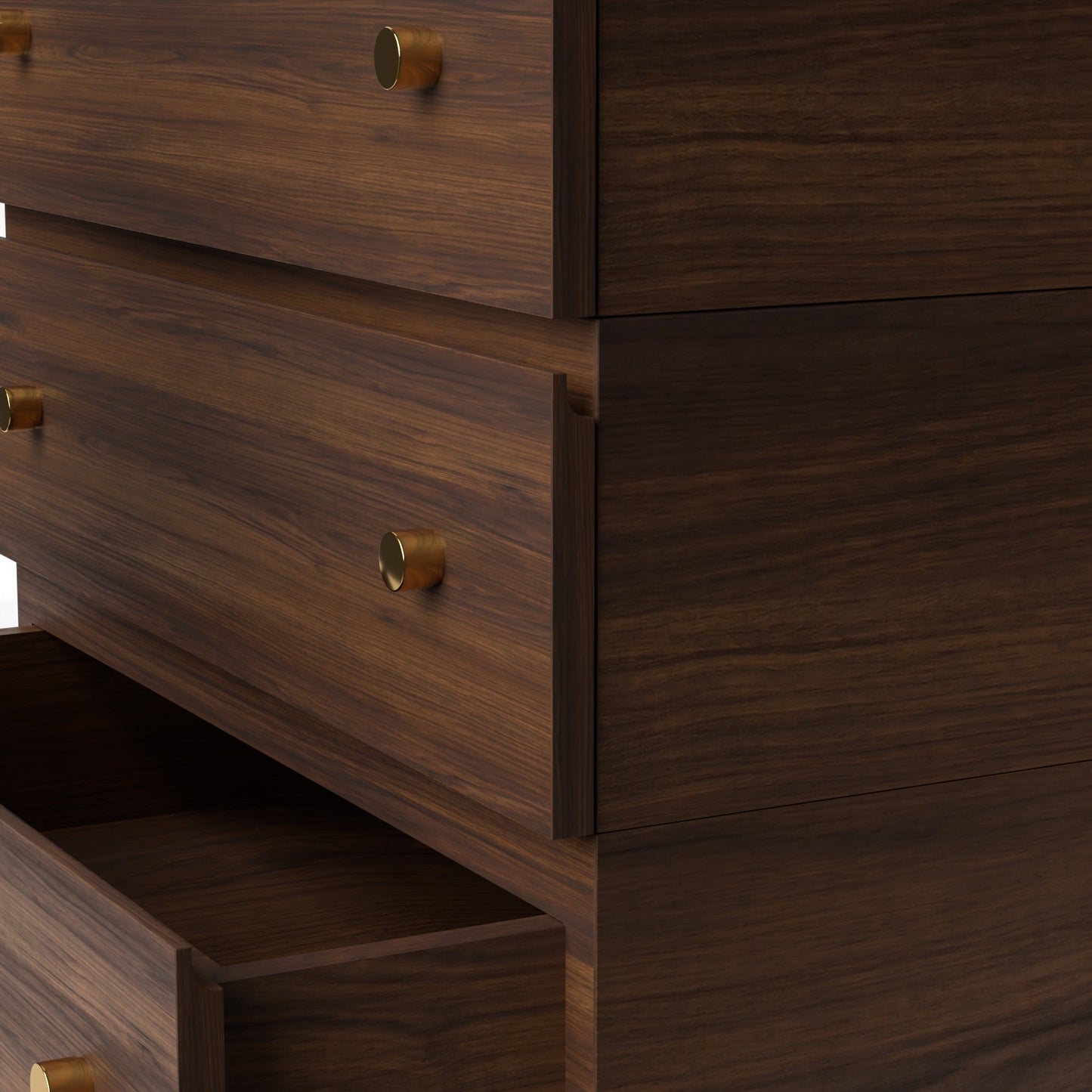 Stava Modular Drawer System | Solid Walnut/Teak/Oak Wood (3x1) | 3 Feet Length