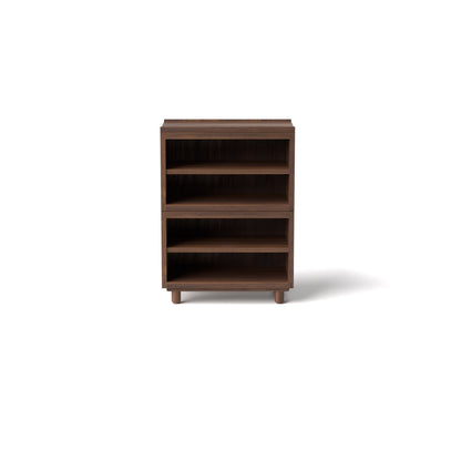 Stava Modular Shelving System | Solid Walnut/Teak/Oak Wood (4x1) | 3 Feet Length