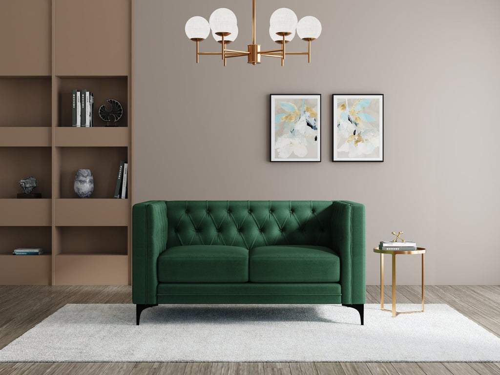 Modern 3 Seater Oslo Sofa With Black Metal Legs