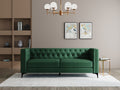 Modern 3 Seater Oslo Sofa With Black Metal Legs