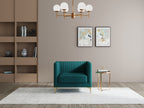 Modern 3-Seater Sofa With Sleek Black Metal Legs