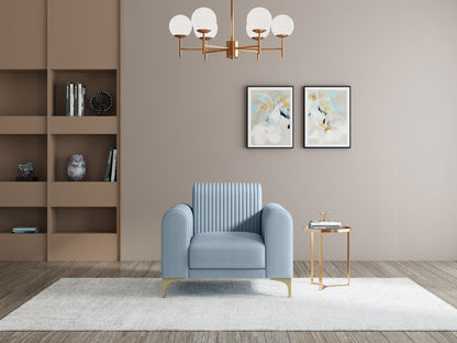 Modern 3-Seater Sofa With Metal Legs