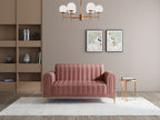Modern 3-Seater Sofa with Matt Black Legs