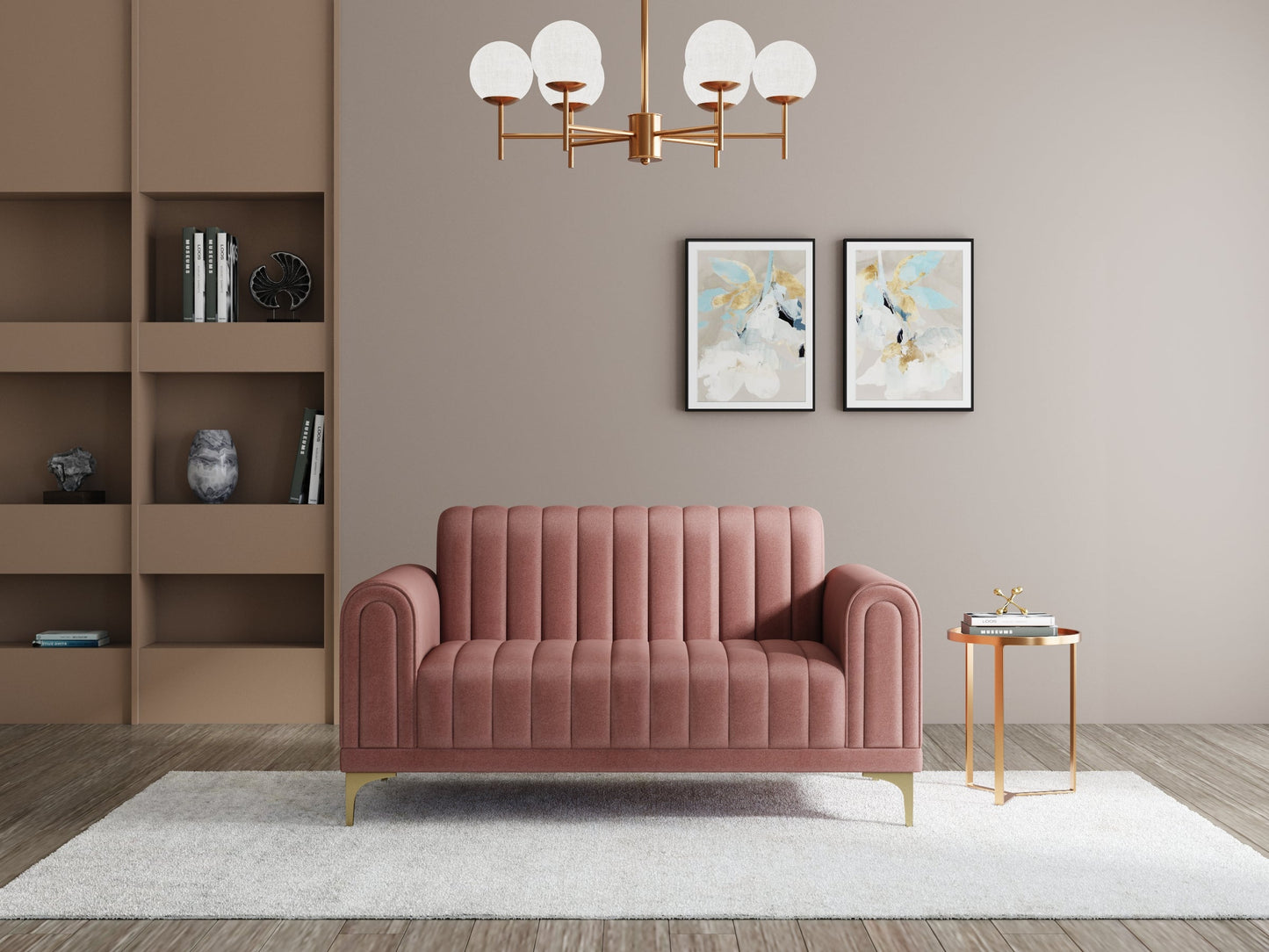 Modern 3-Seater Sofa with Matt Black Legs