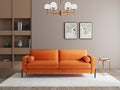 Modern 3 Seater Sofa With Sleek Metal Legs