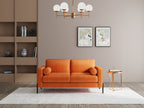 Modern 3 Seater Sofa With Sleek Metal Legs