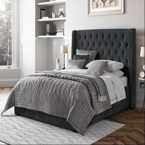 Austin Upholstered Bed Without Storage In Suede