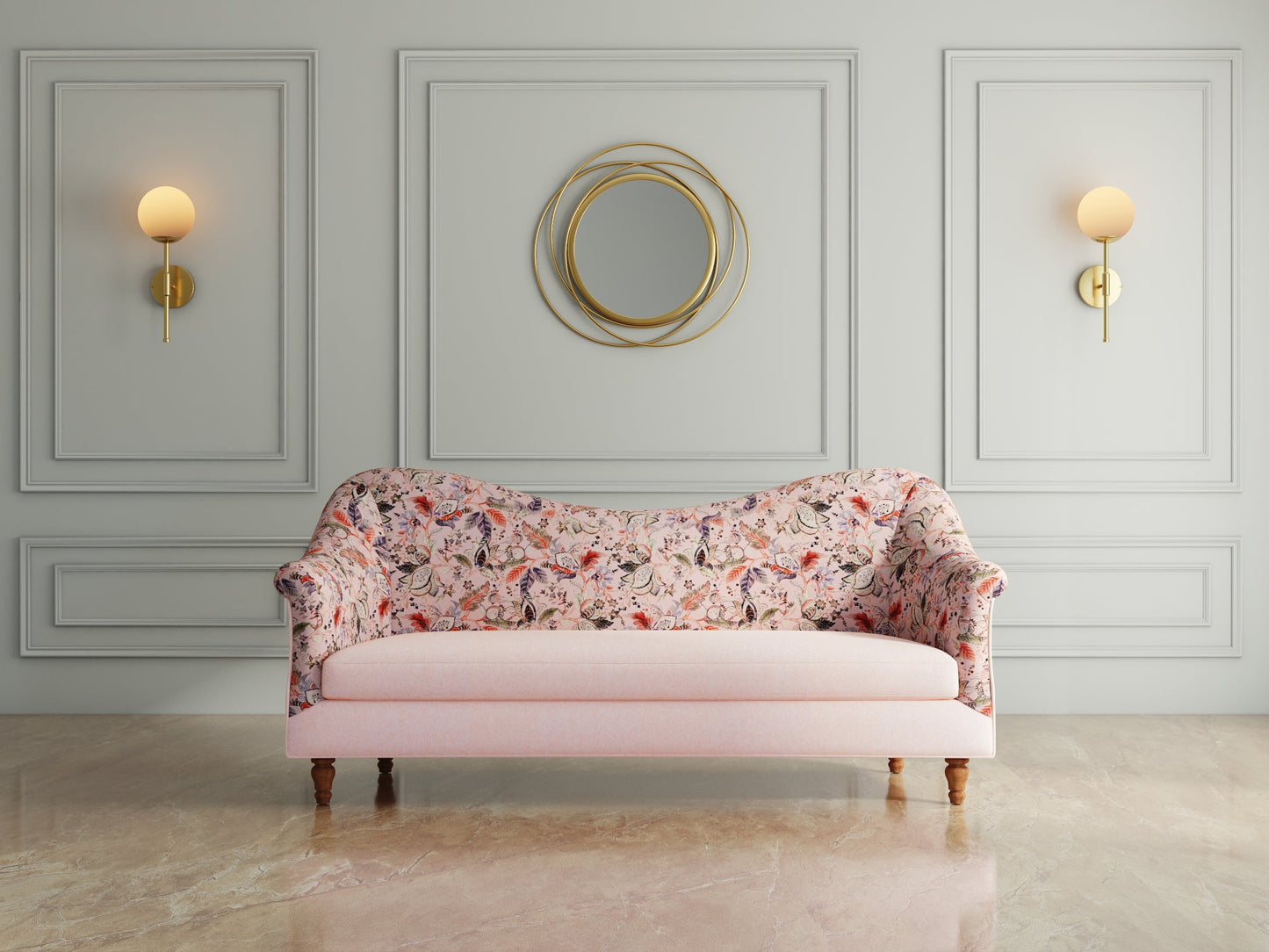 Modern 3 Seater Sofa – Clean Lines And Coco Walnut Legs