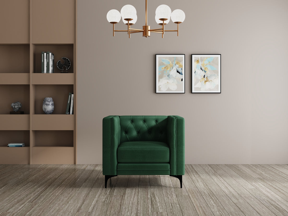 Modern 3 Seater Oslo Sofa With Black Metal Legs