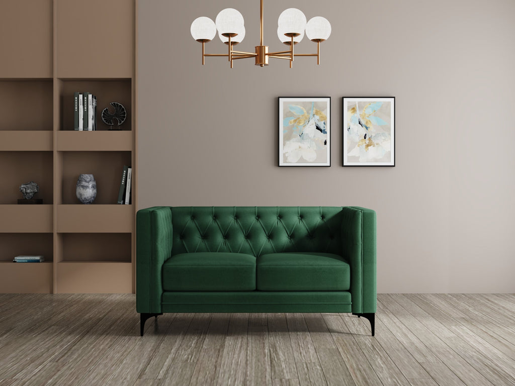 Modern 3 Seater Oslo Sofa With Black Metal Legs