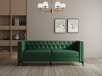 Modern 3 Seater Oslo Sofa With Black Metal Legs