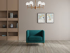 Modern 3-Seater Sofa With Sleek Black Metal Legs
