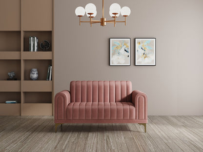 Modern 3-Seater Sofa with Matt Black Legs