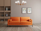 Modern 3 Seater Sofa With Sleek Metal Legs