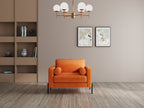 Modern 3 Seater Sofa With Sleek Metal Legs