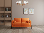 Modern 3 Seater Sofa With Sleek Metal Legs
