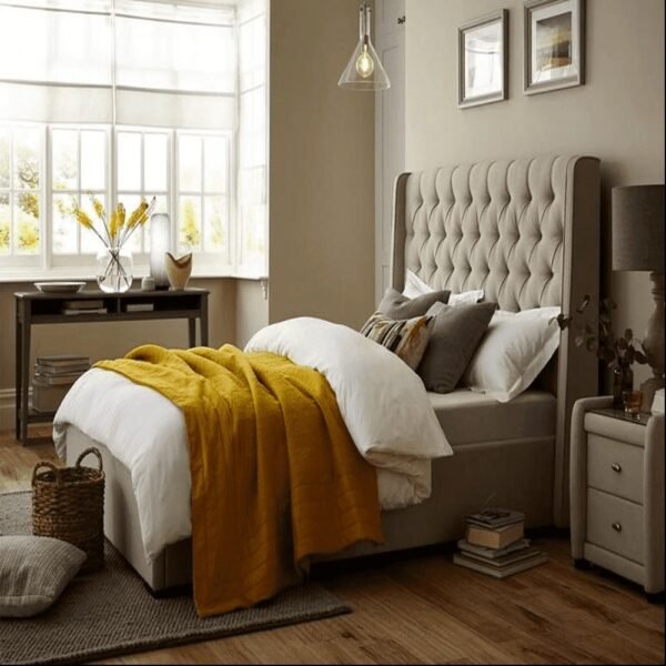 Austin Upholstered Bed Without Storage In Suede