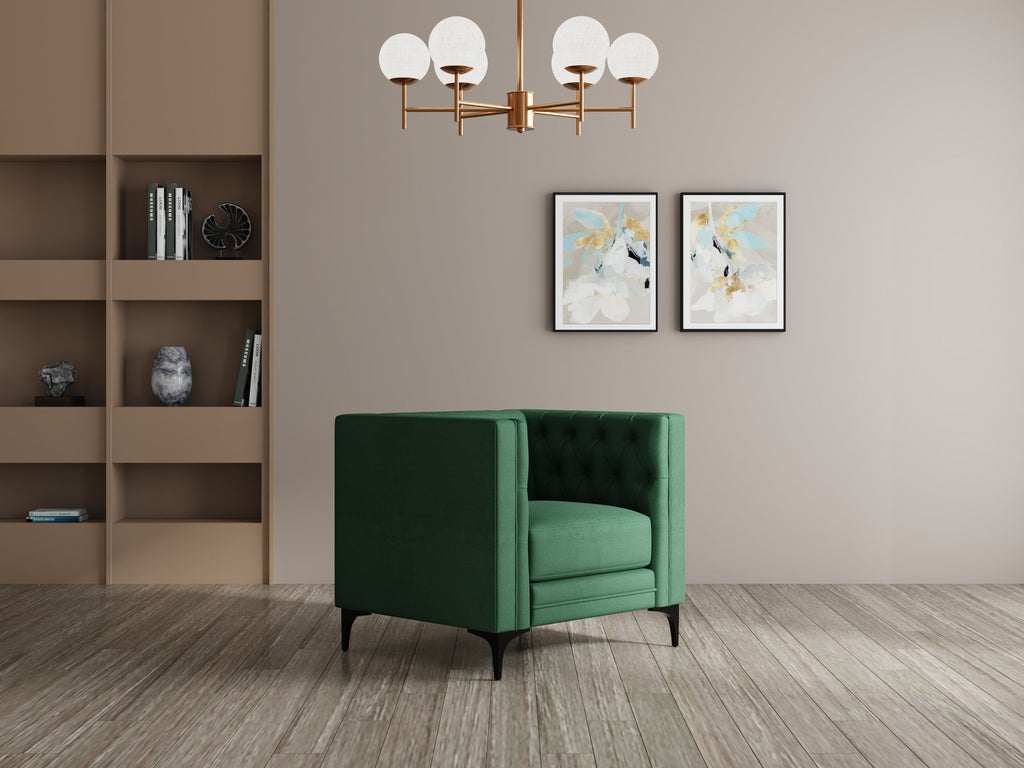 Modern 3 Seater Oslo Sofa With Black Metal Legs
