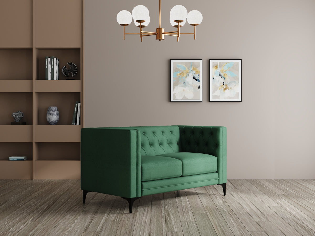 Modern 3 Seater Oslo Sofa With Black Metal Legs