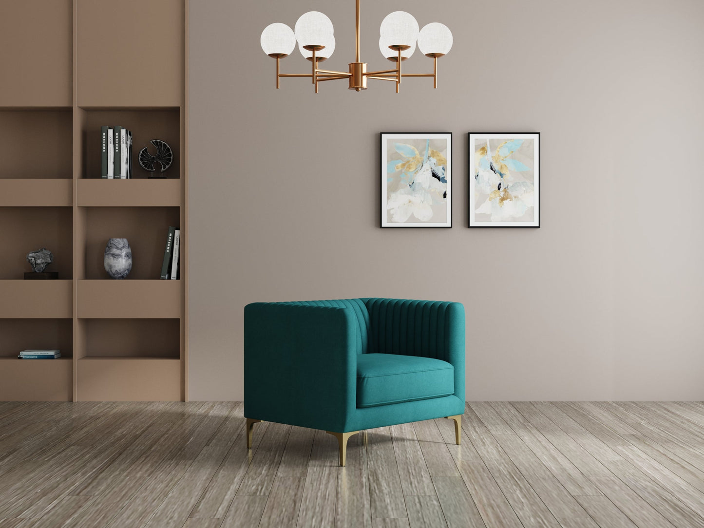 Modern 3-Seater Sofa With Sleek Black Metal Legs