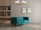 Modern 3-Seater Sofa With Sleek Black Metal Legs
